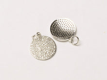 Load image into Gallery viewer, 18mm Disc CZ Pave Pendant, Gold, Rhodium, Gunmetal, Pave Pendants, AAA quality Choose Color - BMP15 - BeadPrism