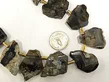 Load image into Gallery viewer, 25%OFF Agate Slice Strand 16Pc/strand Neutral Tones 34mm to 44mm Long -SAGT358 - BeadPrism