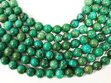 Load image into Gallery viewer, 10mm Turquoise Chinese Round 16" strand, 40 beads, Turquoise Beads, blue gemstone beads - STU110 - BeadPrism