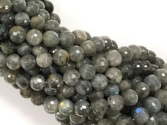 25%OFF 8mm Labradorite Faceted Round Gemstone 48 Beads 16" Strand Peacock Color Good Quality-SLB104 - BeadPrism