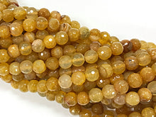 Load image into Gallery viewer, 10 mm Honey Mustard Agate Faceted Round Beads, 16" strand, 38 Beads - SAGT357 - BeadPrism