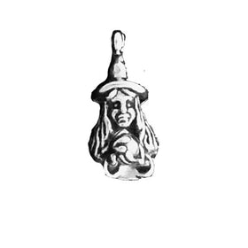 Witch w/crystal Ball 925 Sterling Silver Charm 17mm choose Option -SP962 - BeadPrism
