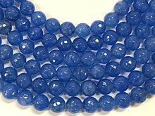 Load image into Gallery viewer, 10mm Jade Niagara Blue Pantone 2017 Gemstone Faceted Round Blue Beads Full 14.5" 38 Beads - SJA155 - BeadPrism