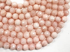 8mm Pale Dogwood Jade Round Gemstone Bead Pantone 2017 15