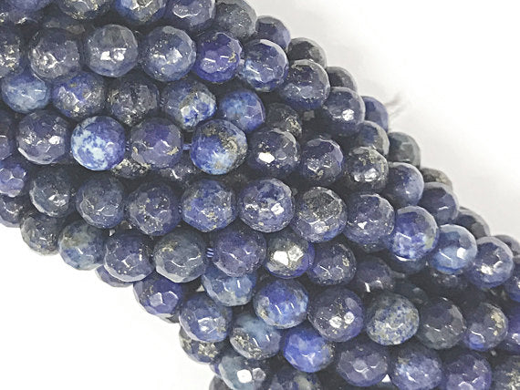 25% OFF 6mm Lapis Blue Faceted Round Gemstone Beads, Pantone 2017, 15" Strand 63 Beads - SLA118 - BeadPrism
