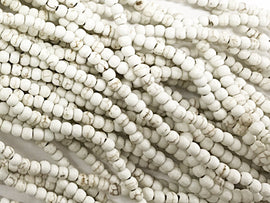 4mm White Turquoise Howlite Round gemstone Full Strand 15
