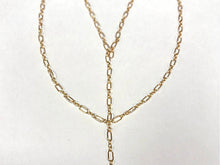 Load image into Gallery viewer, Lariat Designer Chain by Foot 14K Gold Filled Oval Long and short 5 x 3 mm - GC383 - BeadPrism