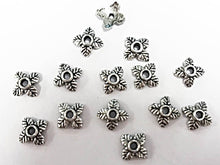 Load image into Gallery viewer, 100 pc Bead Cap 7 mm Antique Silver Tone , PEWTER 1.3mm Hole - PBF077 - BeadPrism