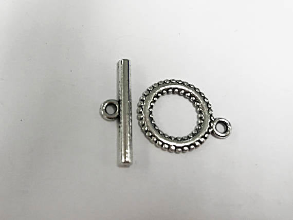 20 Sets Silver Toggle Clasps 18mm PEWTER - PBF172 - BeadPrism