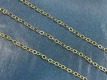 Load image into Gallery viewer, 25 Ft - Gold Filled Chain Flat Cable 2.5mm, Gold Filled Chain By Feet, Gold Filled Chains - GC302-25 - BeadPrism