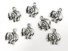 Load image into Gallery viewer, 25 pcs Silver Elephant Charms 16mm Pewter Antique Silver Finish animal charm, Elephant charm - PP167 - BeadPrism