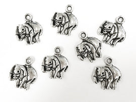 25 pcs Silver Elephant Charms 16mm Pewter Antique Silver Finish animal charm, Elephant charm - PP167 - BeadPrism