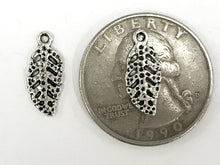 Load image into Gallery viewer, 25 Pc Leaf Charms 15.5mm Antique Silver Finish Pewter, bracelet charms, silver Nature charms - PP113 - BeadPrism