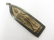 Load image into Gallery viewer, Thai Buddha Large Pendant 3.5" Bronze brass antiqued, Yoga, Buddhist, Meditation Pendant - AP453I - BeadPrism