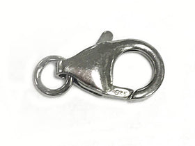 12mm Dark Oxidized Sterling Silver Lobster Clasps Rhodium Sterling Silver for pave Diamond - SF129DR - BeadPrism