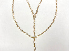 Load image into Gallery viewer, Lariat Chain By Foot, 14K Gold Fill Double Bar Chain 2mm, Dapped Chain, Wholesale - GC384 - BeadPrism