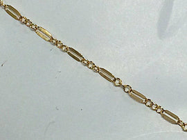 20 Feet Lariat Chain By Foot, 14K Gold Filled Double Bar Designer Chain 2mm, Dapped Chain - GC384-20 - BeadPrism
