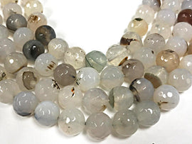 10mm Jade Faceted Round Gemstone Bead Strand. 38 Beads  - SJA174 - BeadPrism