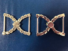 Load image into Gallery viewer, Rhinestone Double C Slider Bikini Connector Crystal Rhinestone 1.25" for Posing Figure Suits - RC102 - BeadPrism