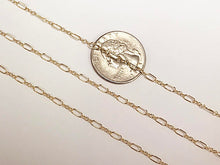 Load image into Gallery viewer, Lariat Designer Chain by Foot 14K Gold Filled Oval Long and short 5 x 3 mm - GC383 - BeadPrism
