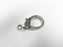 Load image into Gallery viewer, 5 pc 30mm Lobster Clasps, Large Decorative Clasps, 30x16mm Pewter Antique Silver Wholesale - PBF180S - BeadPrism