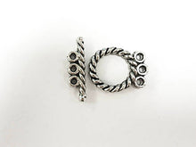 Load image into Gallery viewer, 10 Sets Silver Toggle Clasps 16mm PEWTER , 3 strand toggle clasps- PBF102 - BeadPrism