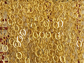 3 Ft - Gold Filled Chain Flat Cable 2.5mm, Gold Filled Chain By Feet -Gold Filled Chains -  GC302-3 - BeadPrism