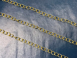 Gold Filled Flat Cable Chain by Foot 4.7 mm x 3.6 mm -  GC318 - BeadPrism