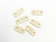 Load image into Gallery viewer, 25 Pcs 2 Hole Bone Choker Spacer Antique White 20mm, Native American Supplies, Separator Bar - BSP2W - BeadPrism