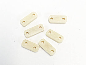 25 Pcs 2 Hole Bone Choker Spacer Antique White 20mm, Native American Supplies, Separator Bar - BSP2W - BeadPrism