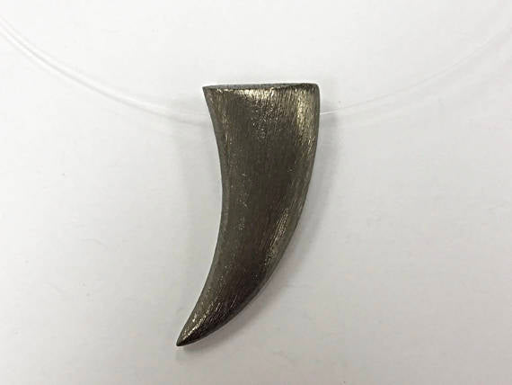 14 Pcs Gunmetal Horn Beads, Brushed gunmetal over copper, 44mm x 20mm x 9mm  - GPC17 - BeadPrism