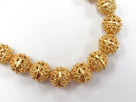 16mm 24K Gold Plated Bead, 9