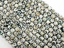 Load image into Gallery viewer, 25% OFF 10mm Tibet Agate White Ivory Grey Cream Green Gemstone Beads Full 15" 37Bead Strand- SAGT361 - BeadPrism