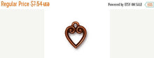 Load image into Gallery viewer, 10 Pc Heart Charm Antique Copper 14mm, TierraCast Charms, 94-6011-18 - P6011CA - BeadPrism