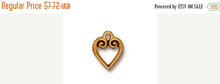 Load image into Gallery viewer, 10 Pc Heart Charm, 14mm 22K Gold Plated, Retired TierraCast Charms 94-6011-26 - P6011GA - BeadPrism