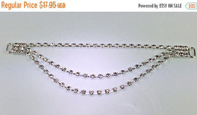 Crystal Rhinestone Competition Bling Bikini connector chain Set for Posing Figure Suit NPC IFBB-RC10 - BeadPrism