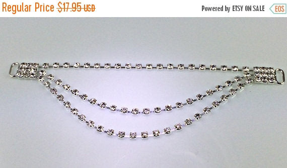 Crystal Rhinestone Competition Bling Bikini connector chain Set for Posing Figure Suit NPC IFBB-RC10 - BeadPrism