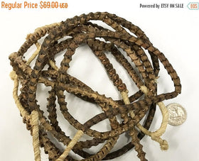 Real Snake Vertebrae Bead Strands From Africa, 10mm x 9mm approx., Snake Bone Bead Strand - SnaVer - BeadPrism
