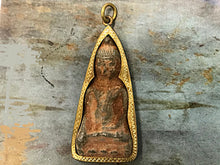 Load image into Gallery viewer, Thai Buddha Pendant 2.4" brass antiqued Large pendant, Meditation Yoga pendant, Etsy Studio - AP453J - BeadPrism