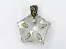 Load image into Gallery viewer, Lotus flower Pendant Swarvoski Crystals 40mm Silver Shade, Yoga, buddha, Lotus Pendant - 6908-40SS - BeadPrism