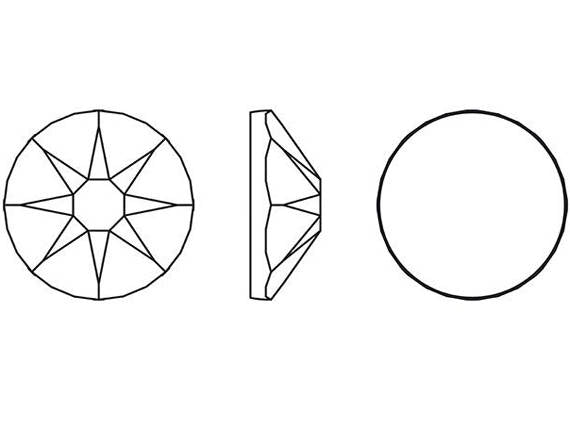 Swarovski Rhinestone crystal, Crystal Clear 2088 SS20 4.6-4.8mm, Xirius rose, 12 Pcs, foil Back - CO - BeadPrism