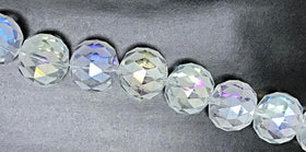 15mm Large Crystal Beads, Ecthed checkered pattern, 14 Beads/std, AA quality, highy faceted - DC101 - BeadPrism