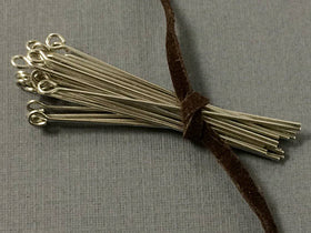 25 Pcs 925 Sterling Silver Eye Pins 1.5" 22 gauge Silver Eyepins, Sterling Silver Findings - SF080 - BeadPrism