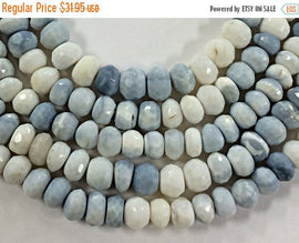 25%OFF 8/9mm Blue Faceted Rondelles 9