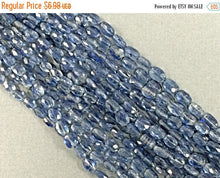 Load image into Gallery viewer, 25% OFF 10 Pc Blue Kyanite Faceted 5mm Flat Oval Gemstone Beads, Blue Gemstone  Beads - S158 - BeadPrism