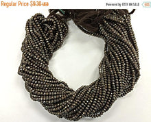 Load image into Gallery viewer, 3.5mm Chocolate Pyrite, Natural Pyrite Faceted Round Beads, 13.5" bead strand, Jaipur Cut - SPYR112 - BeadPrism