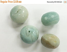 Load image into Gallery viewer, Amazonite Faceted large Focal beads 25mm 1 Pc Gemstone Beads Ocean Blue Gemstone Beads - SPAMZF13 - BeadPrism