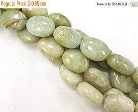 Aqua Blue Agate Oval beads 20 pcs 15.5