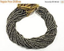 Load image into Gallery viewer, 3.3mm Pyrite Faceted Rondelle Gemstones Beads Full Strand 13.5 Inch Silver Grey Black - SPYR103 - BeadPrism
