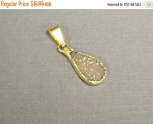 Load image into Gallery viewer, Druzy Teardrop Pendant Natural Uruguay Amethyst 28mm 24K gold plated edged all around Small - DP19-1 - BeadPrism